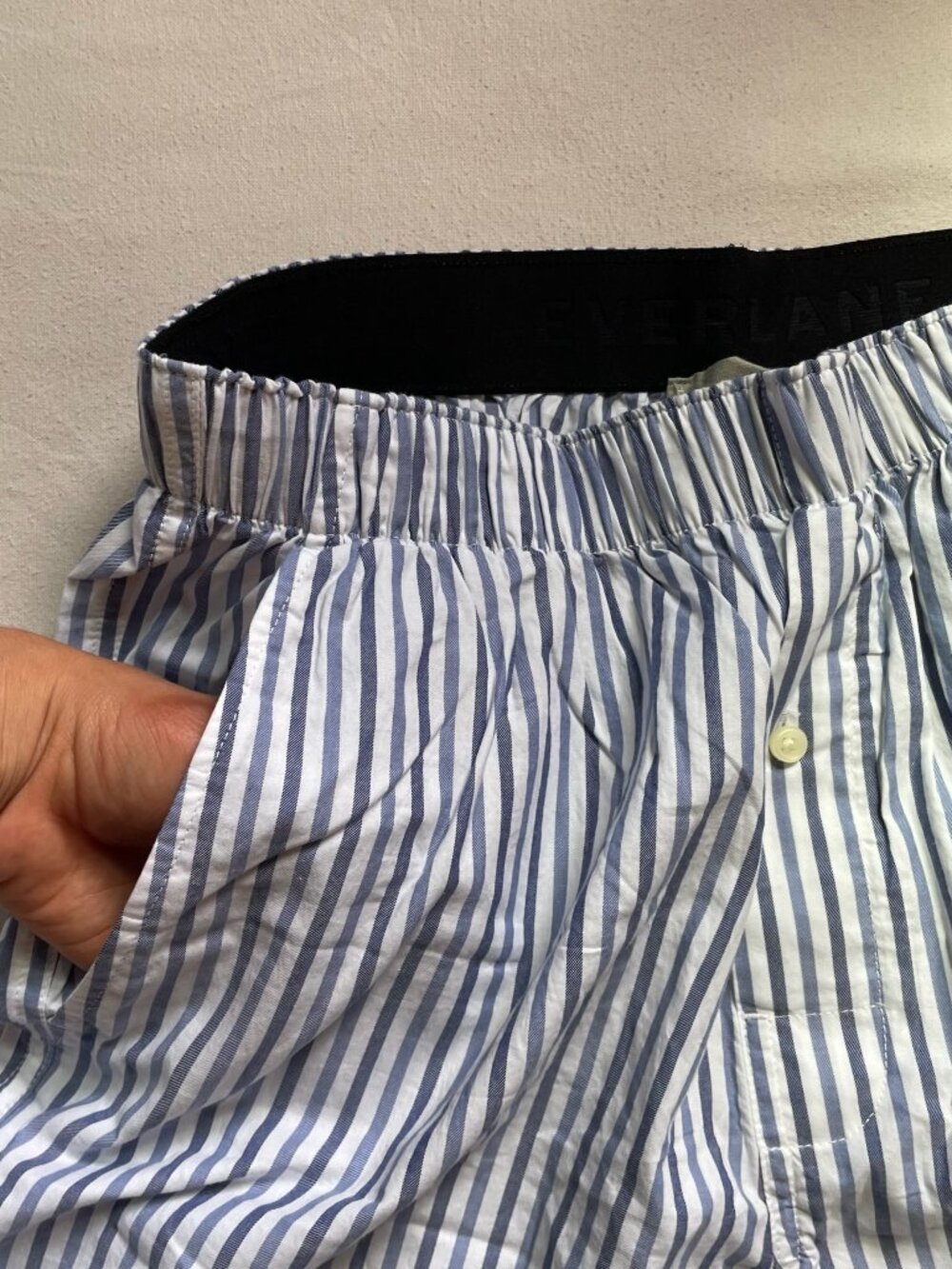 Everlane Blue and White Striped Pajama Pants - Picture 4 of 10